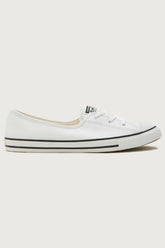 Womens CTAS Ballet Lace Faux Leather White White/Black